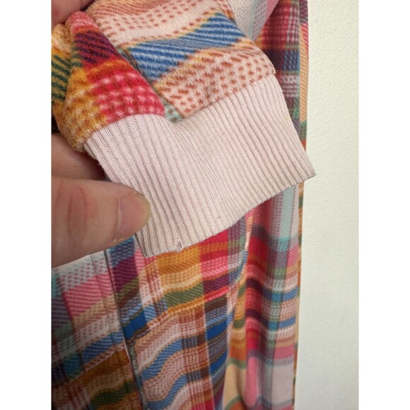 Cat & Jack Girls XL Plaid Union Suit One Piece Hooded Pajama Fleece Pink Red - Picture 13 of 14